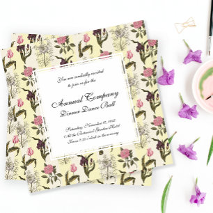 Invitation Old English Garden Vintage