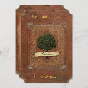 Invitation Old Leather Look Family Reunion