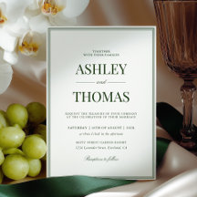 Old Money Dark Green Wedding