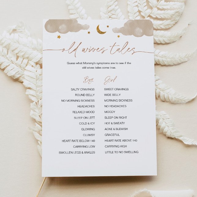 Invitation Old Wives Tales Twinkle Star Baby shower jeu (Créateur téléchargé)