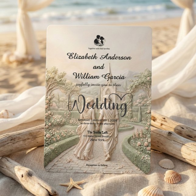 Invitation Old World Romantic Fairytale Secret Garden Wedding (Créateur téléchargé)