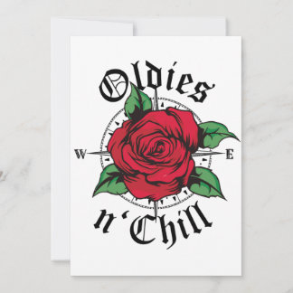 Invitation Oldies and Chill Compass Oldies Rose rouge