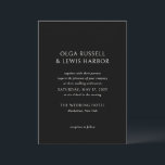 Invitation Olga Black Mariage moderne<br><div class="desc">Invitations de mariage modernes avec un design propre et simple avec des polices audacieuses.</div>