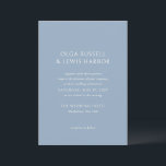 Invitation Olga Dusty Blue Mariage moderne<br><div class="desc">Invitations de mariage modernes avec un design propre et simple avec des polices audacieuses.</div>