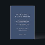 Invitation Olga Navy et Cream Mariage moderne<br><div class="desc">Invitations de mariage modernes avec un design propre et simple avec des polices audacieuses.</div>