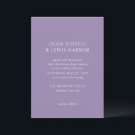 Invitation Olga Purple Mariage moderne<br><div class="desc">Invitations de mariage modernes avec un design propre et simple avec des polices audacieuses.</div>