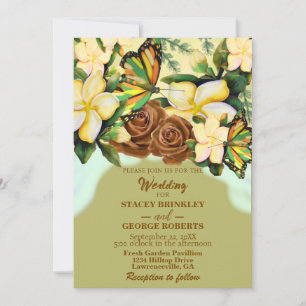 Invitation Olive Green Boho-Fleur sauvage-Botanique-Floral