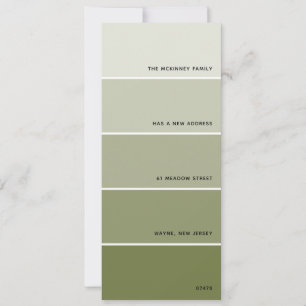 Invitation Olive Paint Swatch Nouvelle adresse