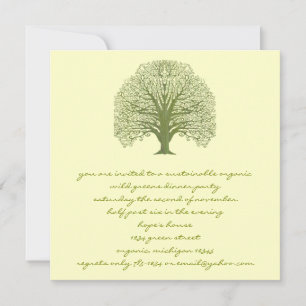 Invitation Olive Swirl Tree