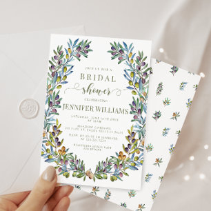 Invitation Olive tree Italien Toscan thème boho nuptiale douc