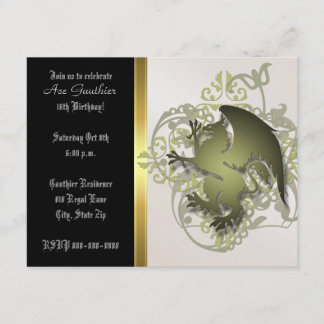 Invitation olive urbain de fête d'anniversaire de