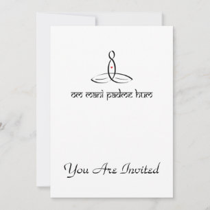 Invitation Om Mani Padme Hum - Style sanskrit noir