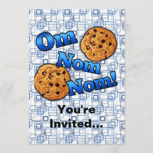 Invitation Om Nom Nom Nom, Mème Love Cookies