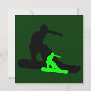 Invitation ombrage : snowboard