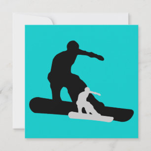 Invitation ombrage : snowboard