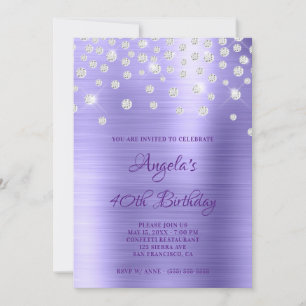 Invitation Ombre à huile satinée à boucle de diamant Confetti