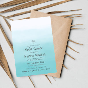 Invitation Ombre Beach Destination Starfish Fête des mariées