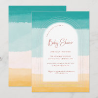 Ombre Beach Sun & Sand | Baby Shower Arc-en-Ciel