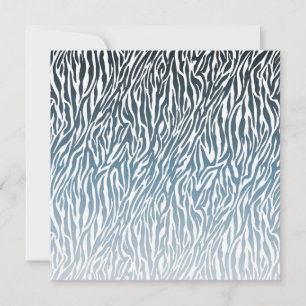 Invitation Ombre d'impression Wild Blue Zebra