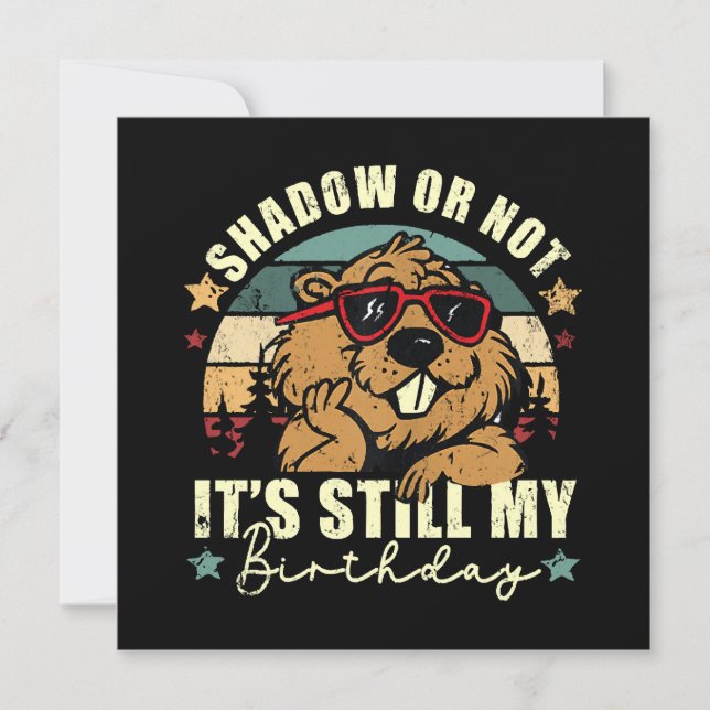 Invitation ombre ou pas c'est toujours mon anniversaire (Devant)