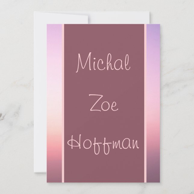 Invitation Ombre Plum (Dos)