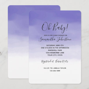 Invitation Ombre pourpre fille