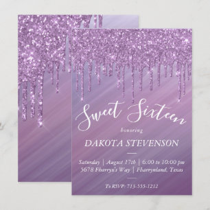 Invitation Ombre Sweet de séchage 16   Douce dégradé violet