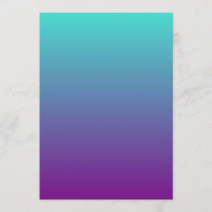 Invitation Ombre violette turquoise