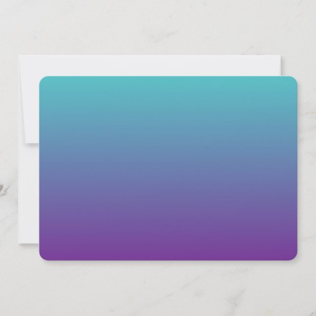 Invitation Ombre violette turquoise (Devant)