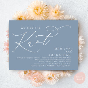 Invitation On A Fait Le Knot, Mariage Elopement Dinner Party