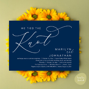Invitation On A Fait Le Knot, Mariage Elopement Dinner Party
