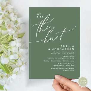 Invitation On a noué le noeud, Romantic Mariage Dinner Party