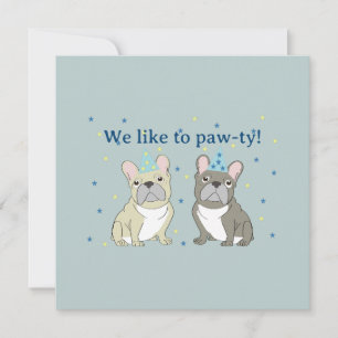 Invitation On aime faire la fête !  Bouledogue français