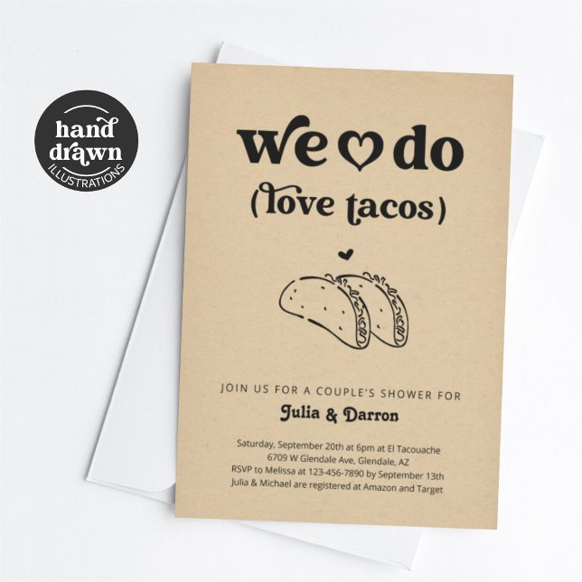 Invitation On aime Tacos Couples Wedding shower Fiançailles (Créateur téléchargé)