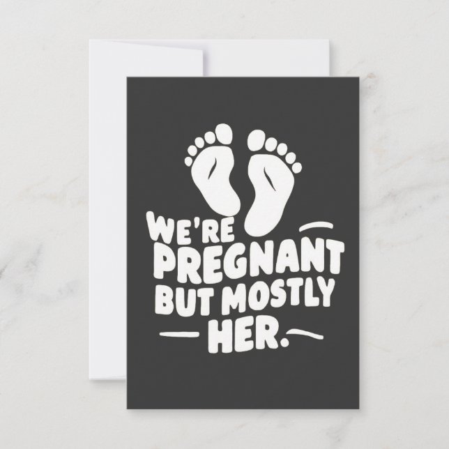 Invitation On est enceinte mais surtout son père de grossesse (Devant)