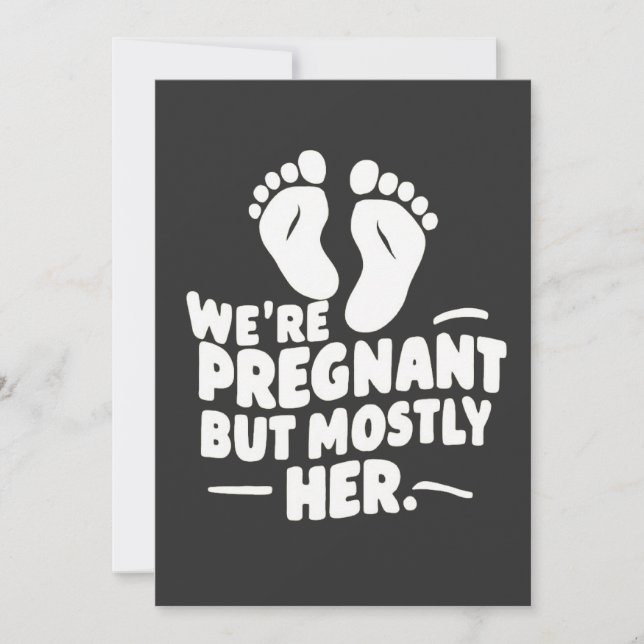 Invitation On est enceinte mais surtout son père de grossesse (Devant)