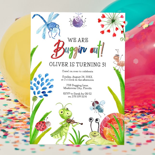 Invitation On fout le camp | Fête d'anniversaire (Créateur téléchargé)