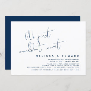 Invitation On ne pouvait pas attendre, Elopement Mariage Mode