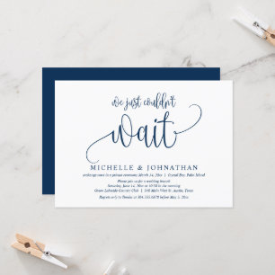 Invitation On ne pouvait pas attendre, Mariage Elopement Part