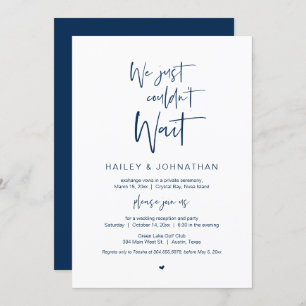 Invitation On ne pouvait pas attendre, Navy Blue, Elopement P
