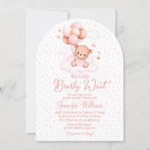 on peut attendre, baby shower fille arche rose
