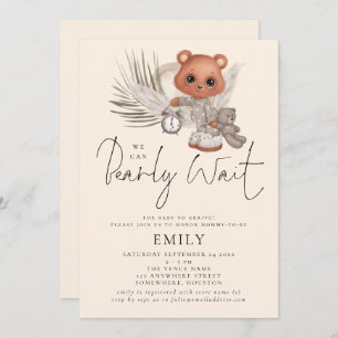 Invitation On peut attendre Boho Chic Baby shower