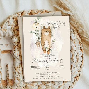 Invitation On Peut Attendre   Cute Baby shower Boho