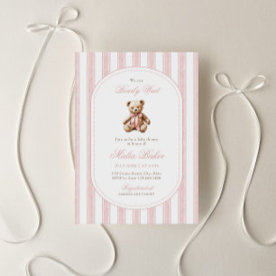 Invitation On Peut Attendre Élégant Baby shower Ours Teddy