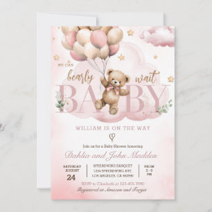 Invitation On Peut Attendre Le Baby shower D'Ours En Teddy Ro