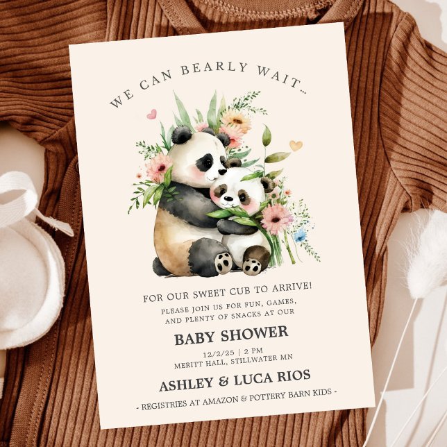 Invitation On peut attendre l'eau douce Baby shower (Créateur téléchargé)