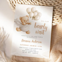 On peut attendre l'invitation Brown du Baby shower