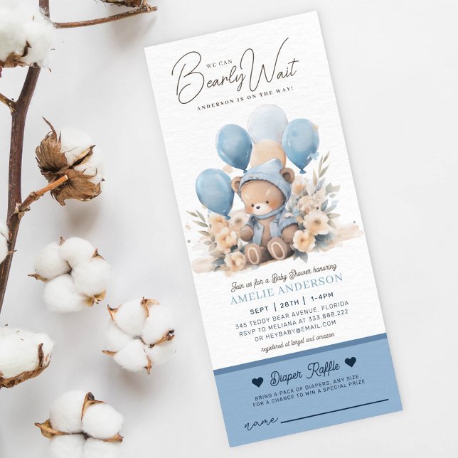 Invitation On peut attendre prématurément Boy Baby shower tom (Créateur téléchargé)