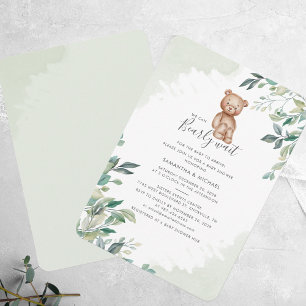 Invitation On peut attendre prématurément Eucalyptus Baby sho
