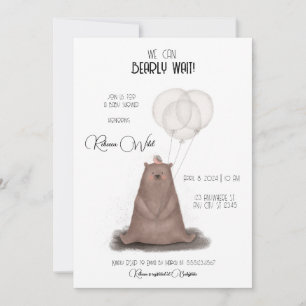 Invitation On peut attendre - style moderne minimaliste